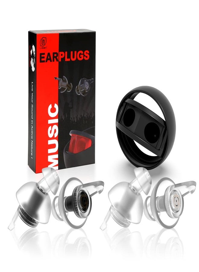 LYSIAN High Fidelity Ear Plugs for Concerts - Reusable Noise Cancelling Concert Earplugs for Musicians, Motorcycle, Music Festival, Games, DJ, Drumline-2 Pairs Valued Pack - Image 1